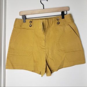 Socialite High Waisted Sailor
Shorts Mustard